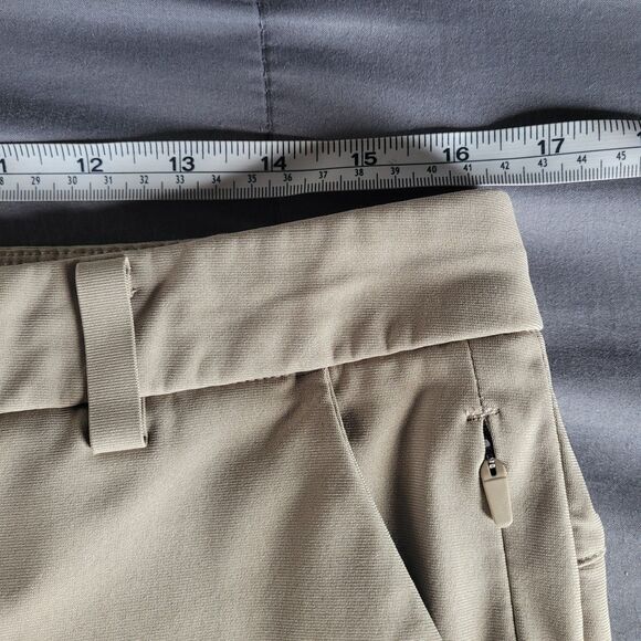 Lululemon Commission Pants Mens Size 32 Beige Tan Golf Stretch Chino Warpstreme - Picture 4 of 8